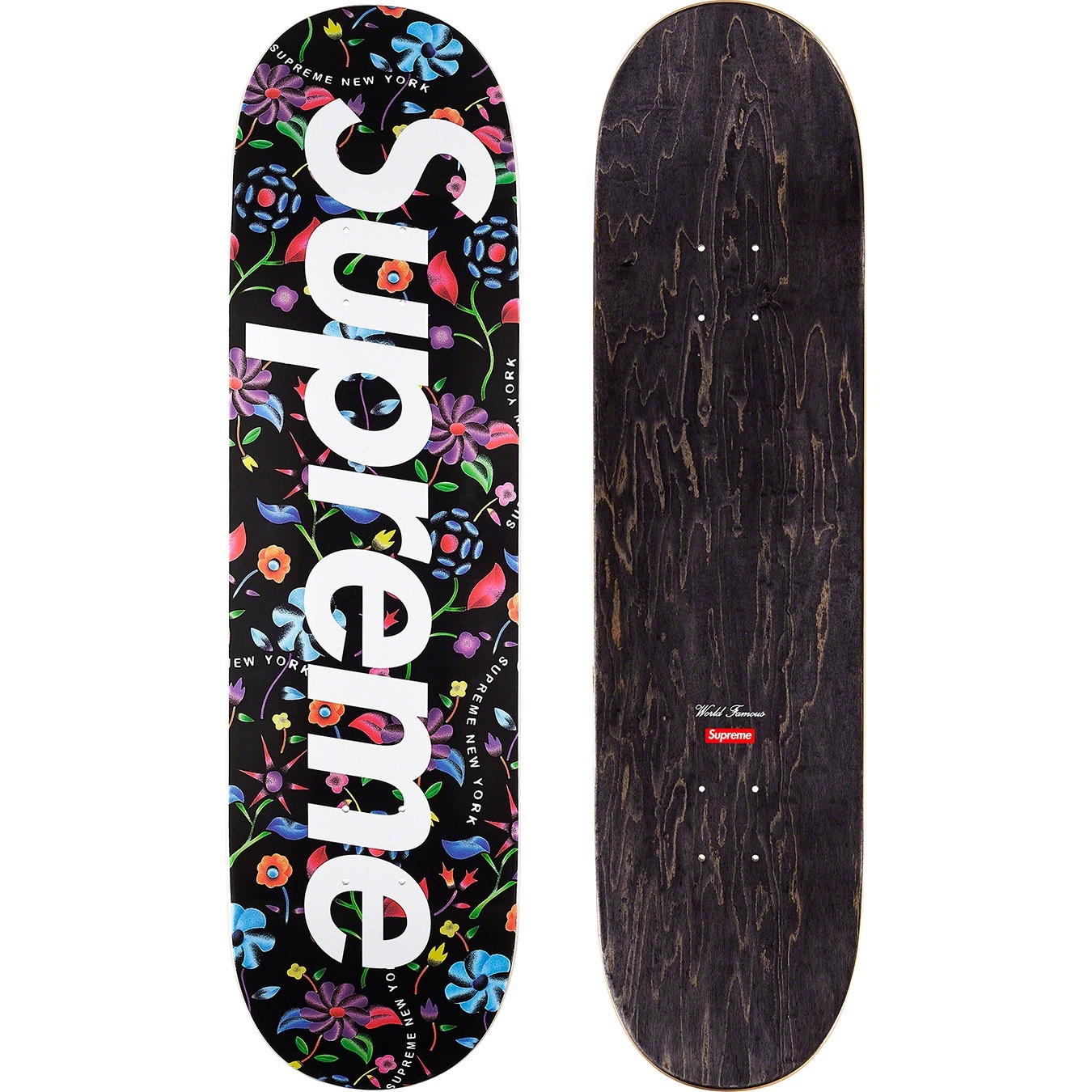 Airbrushed Floral Skateboard view 2